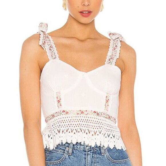 Tularosa Amara Top in White Multi NWT Sz. S - Picture 1 of 6